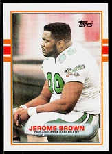 Jerome Brown, 1989 Topps, #113, Philadelphia Eagles, Football Card