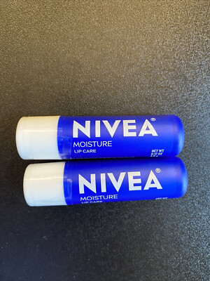 LOT OF 2  Nivea Moisture Lip Care Lip Balm Original 0.17oz each