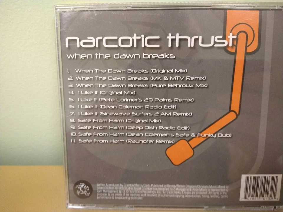 NARCOTIC THRUST When The Dawn Breaks CD Gently used electronica duo - Image 3 of 3