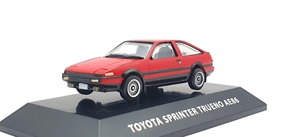 1/64 F-Toys TOYOTA SPRINTER TRUENO AE86 RED car model w/opening