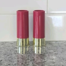 Old Southern Brass 12 Gauge Novelty Red Cartridge Shot Glass Set Of 2 Plastic