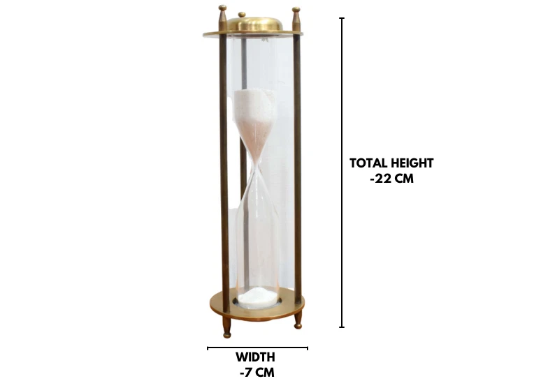 Exquisite Triple-Rod Glass Sand Timer Filled w/ Fine White Sand - Time Tracking - Image 3 of 4