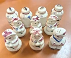 Lot of 10 Vtg Shawnee Pottery USA Salt and Pepper Shakers Girl Boy Milk Can 50s