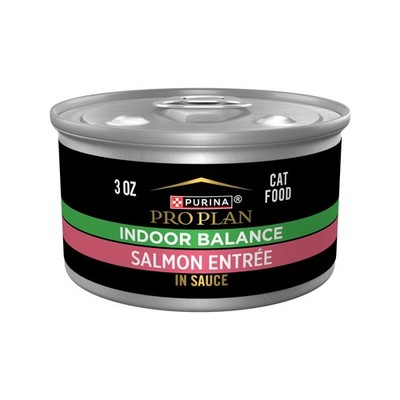 Purina Pro Plan Indoor Cat Food Salmon & Rice Entree in Sauce 5.5oz Can
