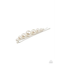 Paparazzi  Elegantly Efficient - White Hair pin