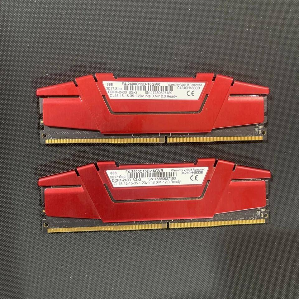 G.SKILL Ripjaws V 16GB (2 x 8GB) DDR4 2400 Gaming Ram (F4-2400C15D-16GVR) - Image 2 of 4