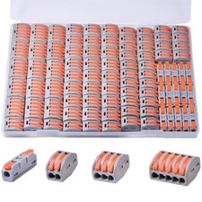 90PCS Quick Wire Connectors, Push-in Lever Connectors, 2/3/5 Port Kit for 28-12