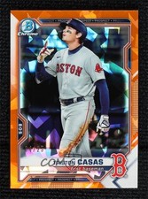 2021 Bowman Chrome Draft Sapphire Edition Orange 4/25 Triston Casas #BDC-173 1v3
