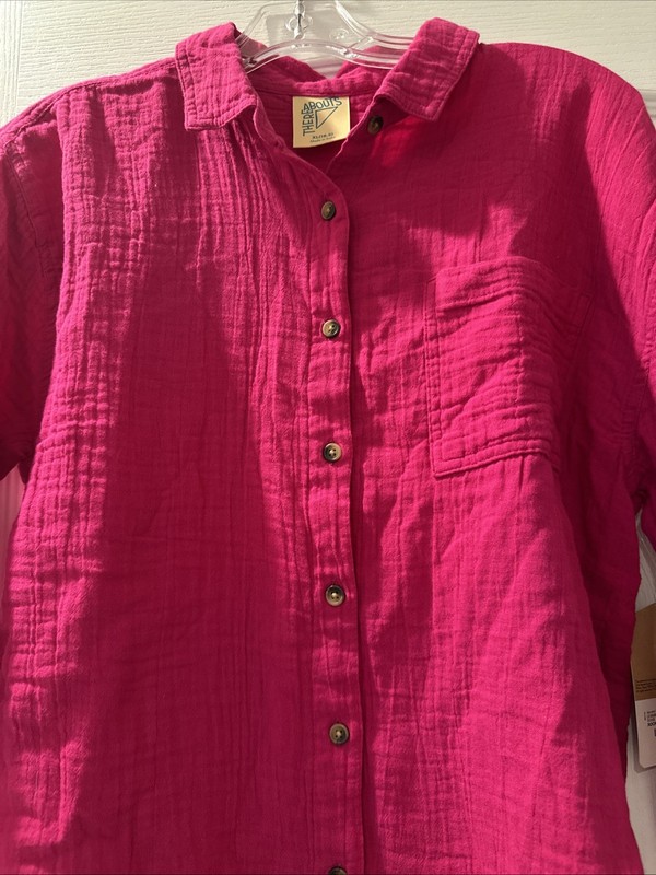 Girls Long Sleeve ThereAbouts Shirt Blouse Button Front Collared XL 18.5 NWT