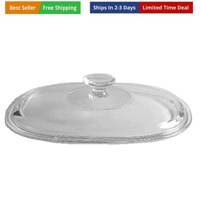 Ware DC1.5C 1-1.75L Fluted Oval Glass Lid