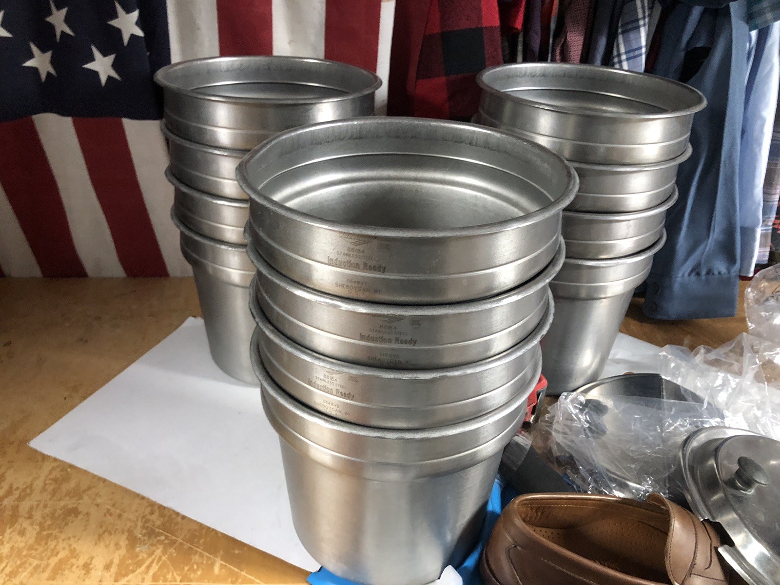 Vtg USA VOLLRATH 88184 Induction Ready 7 Quart Inset Pan & Hinged Cover 47488