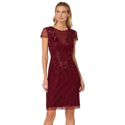 papell studio beaded sheath dress Amazon.com: Adrianna Papell Studio Women's Beaded Sheath Short Dress, Gem Green, 16 : Clothing, Shoes & Jewelry