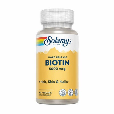 Biotin 60 Caps 5;000 mcg by Solaray