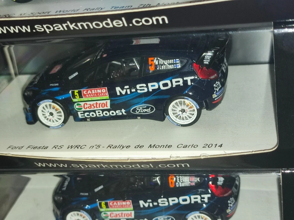 1x Spark S3790 FORD FIESTA Wrc Hirvonen Rally MONTECARLO 2014 - 1:43 RARE - Immagine 3 di 4