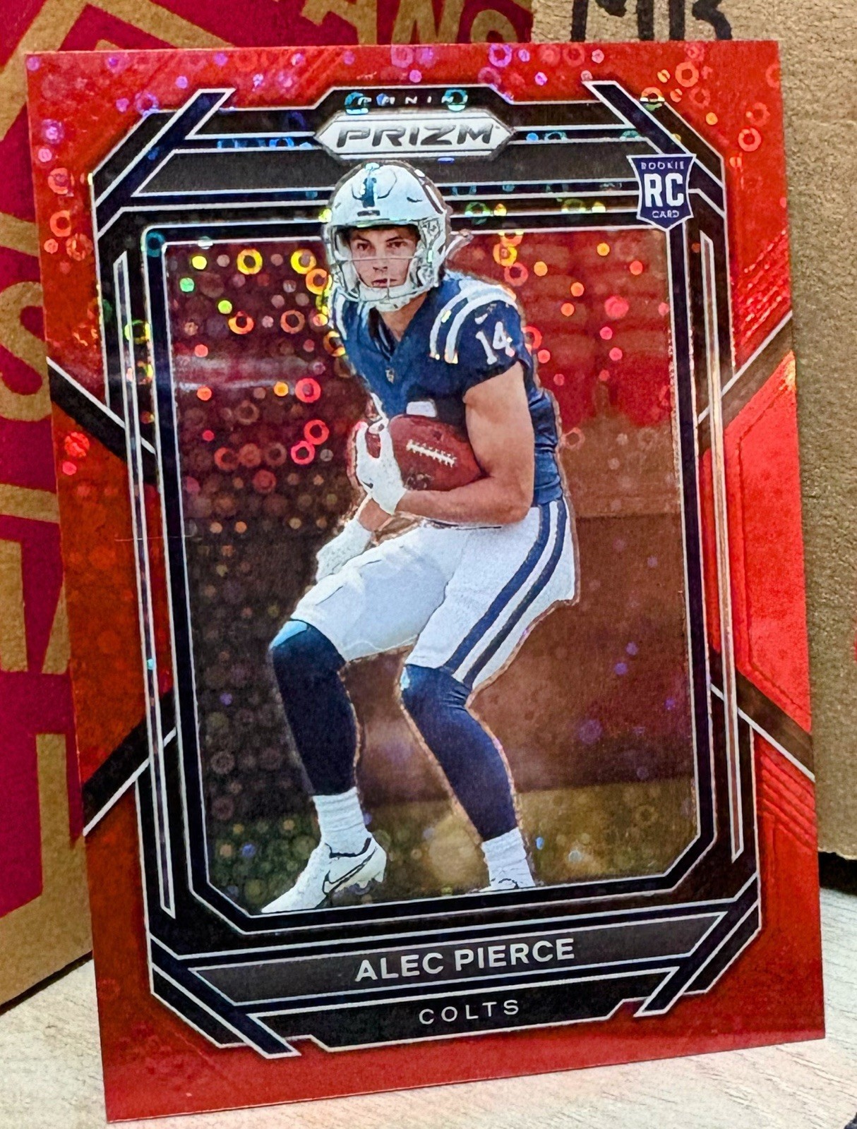 2022 Panini Prizm - Rookies Alec Pierce #330 Red No Huddle Prizm /50 (RC)