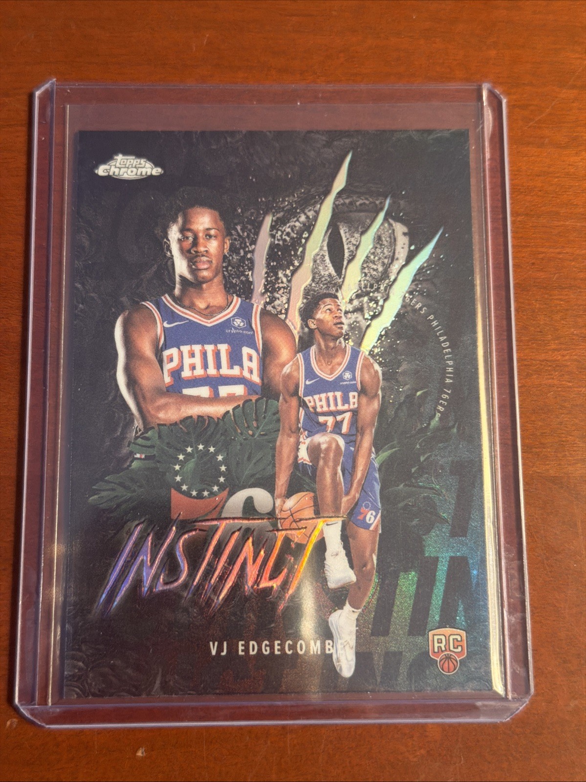 2025/26 Topps Chrome NBA VJ Edgecombe RC Instinct Refractor 76ERS