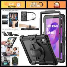 11" Tablet Case for Lenovo Idea Tab M11 - Drop-Proof, 360  Rotate Stand, Strap,