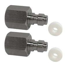 2PCS 8mm Quick-Disconnect Plug Adapter, Stainless Steel 1/8" BSPP Female Thre...