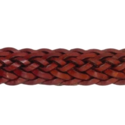 Vintage COACH 3863 Skinny Braided Woven Leather Belt 40 110cm Brass Square Ring - Image 3 of 4