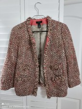 Womens J Crew  Multi Color Tweed Jacket  Size...