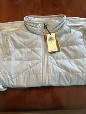 RLX Golf Polo Ralph Lauren $248 Full Zip Hybrid Light Blue Jacket Size Medium
