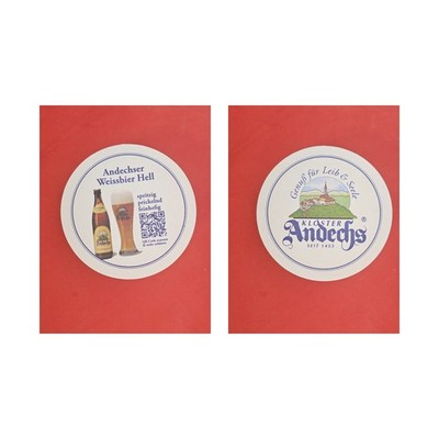 Kloster Andechs wheat beer Hell brewery beer mat Beermat