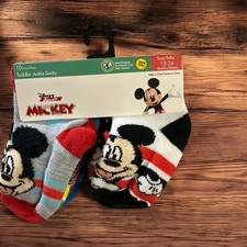 NEW Disney Mickey Mouse  Friends Toddlers' Ankle Socks 10ct Pack Size 12-24M
