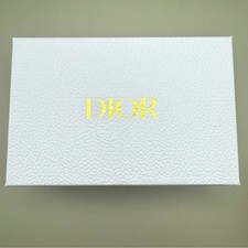 Dior White Gift Box with Lift off Top Gold Foil Logo on Lid