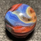 D.A.S Marbles-Double Decade-Sea Blue&Red Oxblood/Yellow Superman Swirl(.70") — photo 3