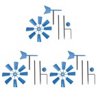 3 Pcs Garden Windmill Decoration Yard Spinner Ornamental Pinwheel