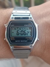 KLEVS Orologio Digitale Quarzo Luce Cronometro Calendario Metallo Argento
