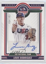 2022 Panini USA Baseball Stars & Stripes Blue Ink /499 Louis Rodriguez Auto 5i1