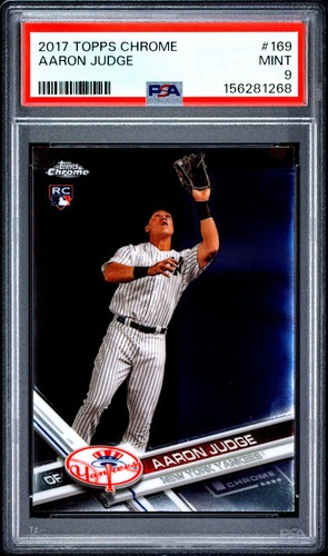 2017 TOPPS CHROME #169 AARON JUDGE PSA 9