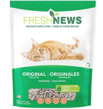 Fresh News Recycled Paper, Original Pellet Cat Litter, 25 Pound,Packaging May Va 1.44 per pound
