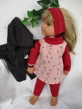 Puppenkleidung 3-t. Kleiderkombi für Stehpuppe 46- 50 cm (ohne Puppe Hannah) NEU