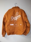 New MLB Los Angeles Dodgers zip up cotton embroidery bomber jacket men's M