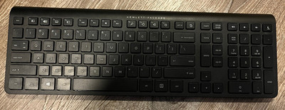 Hewlett Packard KBRF7171 Wireless Keyboard Black Quiet Keys Works NO DONGLE