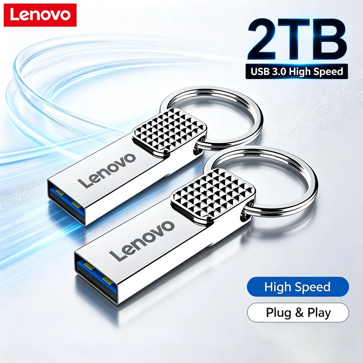 Lenovo 512GB USB 3.0 Flash Drive Metal Pendrive High Speed Data Storage
