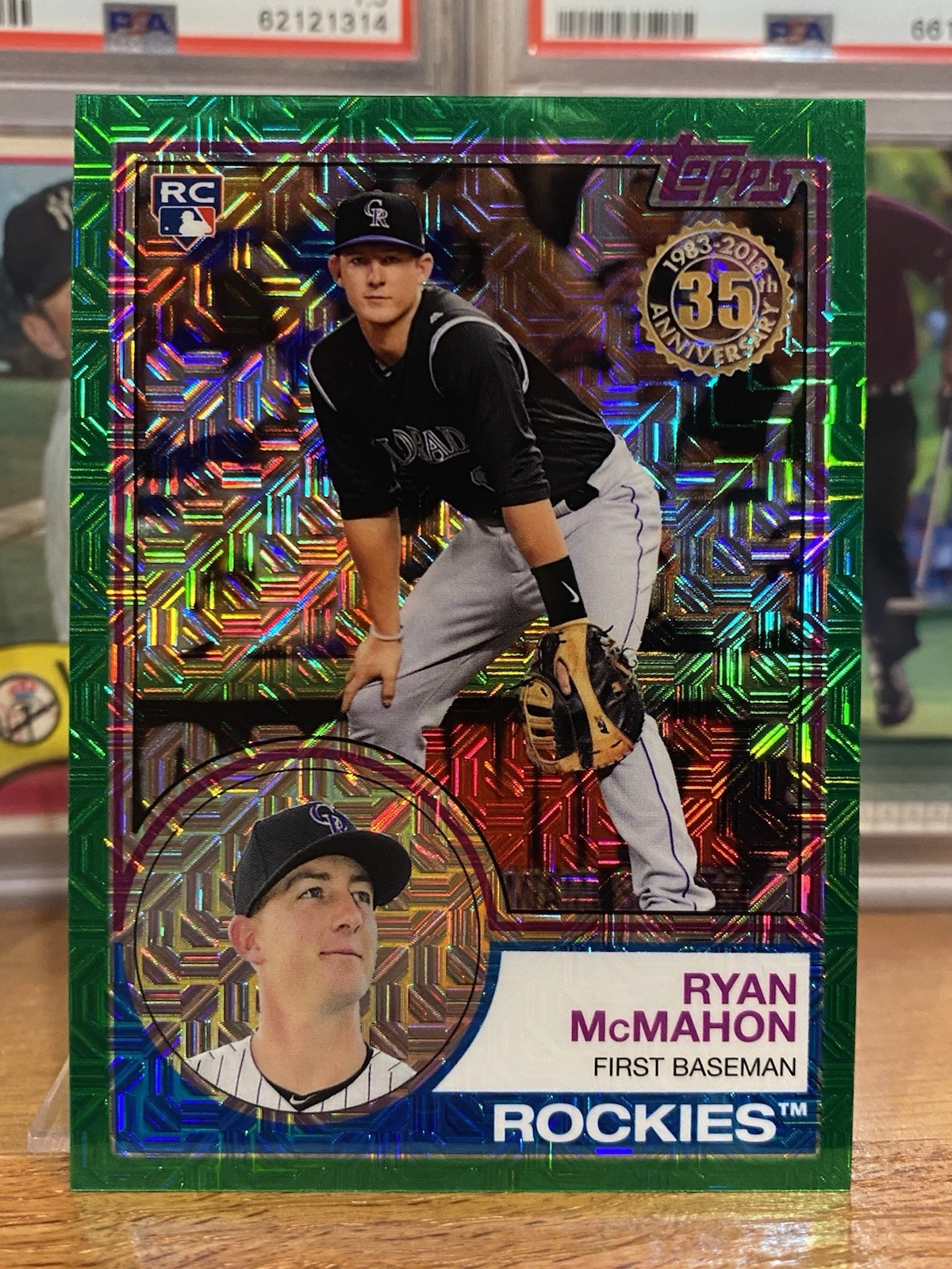 Ryan McMahon Topps 2018 Silver Pack Rookie #44 Serial /99 Green