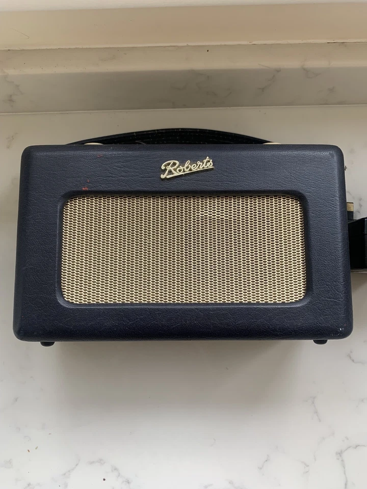 Roberts Revival R250 FM/MW Radio dark navy vintage style retro - Image 2 of 4