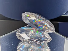 Swarovski Crystal~**SHELL WITH PEARL**~1.25" Long~Austria~191692~BOX & COA