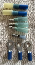 Electrical Lugs - 2 Female + 4 Male Bullet Connectors, 3 Ring Terminals, USA