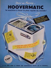 HOOVERMATIC AD THE FASTEST 15 KILO WASHING MACHINE IN THE WORLD 