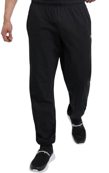 たゃ Brand New Mens Champion Lightweight Cotton Jersey Pants Black