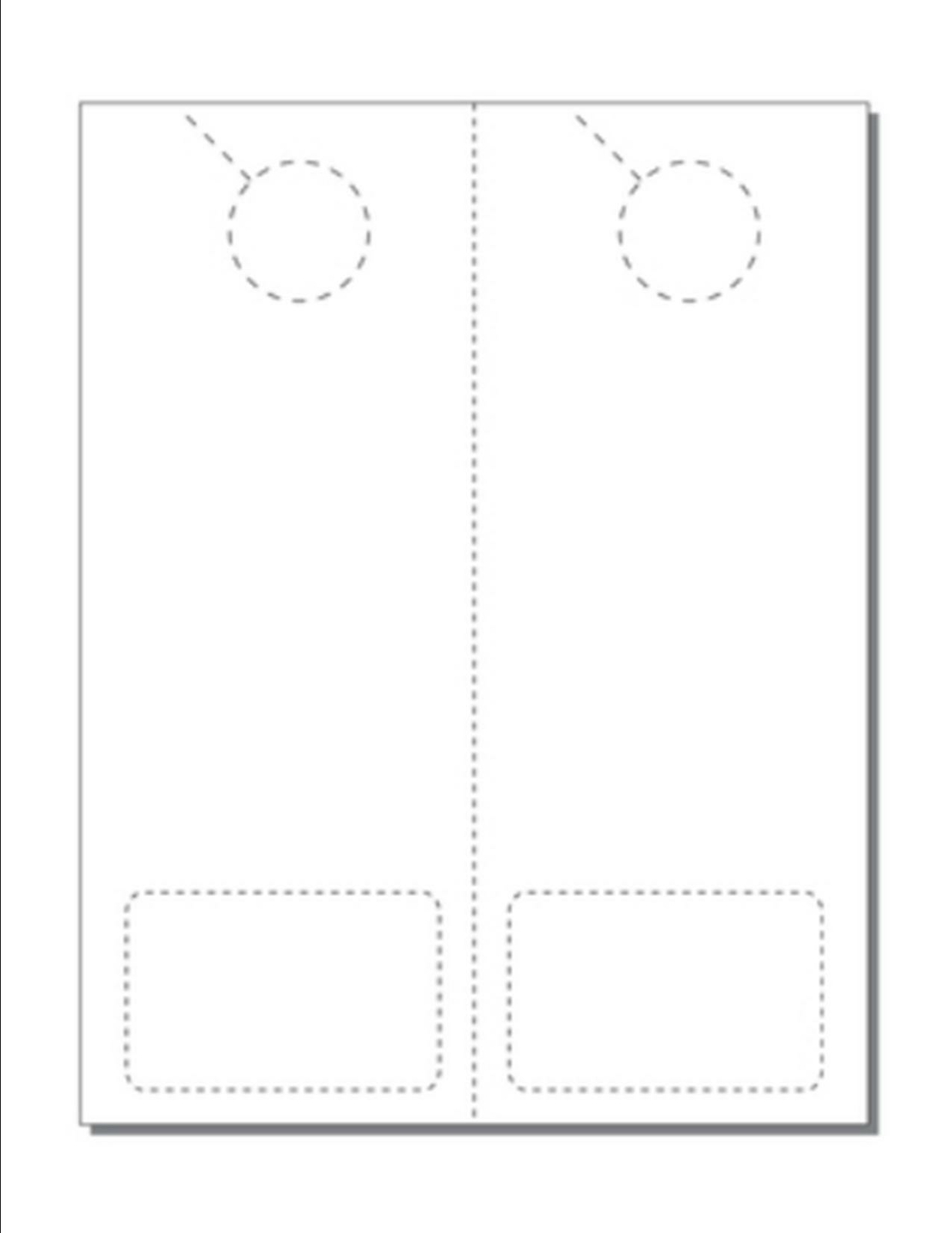 Custom Club Card Door Hangers 4.25x11 2UP Perfed 250 Sheets 8.5x11 White Cover  
