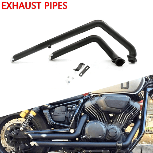 Shortshots Staggered Exhaust Pipes For Yamaha Star Bolt XV950 XVS950