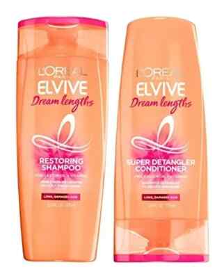 Lot of 2 L'Oreal Paris Elvive Dream Lengths Restore Shampoo Conditioner 12.6 Oz