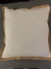 22 In. X 22 In. Natural Decorative Pillow Hidden Zipper Removable Pillow Cover