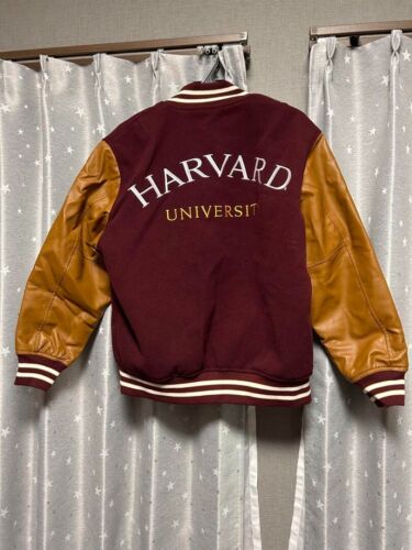 GU UNIQLO Men's S (US XS) Letterman Jacket Stajan Harvard University Logo - Picture 2 of 4