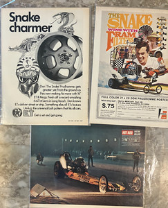 1970 Don Prudhomme NHRA Fuel Dragster Snake Dodge AA/F print ad